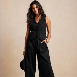 New Banana Republic Linen blend Wide-leg Pant(Sz.6)